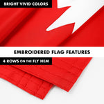 Load image into Gallery viewer, G128 Combo Pack: 5 Ft Tangle Free Aluminum Spinning Flagpole (Black) &amp; Canada Canadian Flag 2.5x4 Ft, ToughWeave Series Embroidered 210D Polyester  Pole with Flag Included