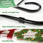 Load image into Gallery viewer, G128 Combo Pack: Garden Flag Stand Black 36 in x 16 in &amp; Garden Flag Everyday Decoration Home Wreath on Rustic Wood 12x18 DoubleSided Blockout Fabric