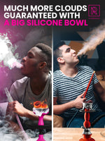Load image into Gallery viewer, Hookah Set With Everything 4 Hose 50x Foil Big Silicone Bowl Pink Hookah Set