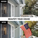 Load image into Gallery viewer, G128 Combo Pack: 6 Ft Tangle Free Aluminum Spinning Flagpole (White) &amp; Betsy Ross 1776 TeaStained Flag 3x5 Ft, ToughWeave Pro Series Embroidered 420D Polyester  Pole with Flag Included
