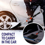 Load image into Gallery viewer, Snow Shovel for Driveway Car Home Garage   Portable Folding Snow Shovel with Retractable Ergonomical Handle and Large Capacity for Snow Removal   Heavy Duty Metal Collapsible Shovel Removal (Dark)
