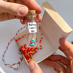 Load image into Gallery viewer, I'm Sorry Gifts for Her and Him Personalised Apology Gift Cute Poop in a Jar and Sorry Card Forgive Me Present Idea (in Beige Craft Box Sorry I was a little Rainbow Poop)