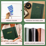 Load image into Gallery viewer, 2025 2026 HARDCOVER Leather Planner Weekly &amp; Monthly   8.5x11 Inches   Academic Planner Business Personal or Student   Pen Holder Thick Paper July 2025   June 2026 (Dark Green)
