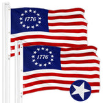Load image into Gallery viewer, G128 2 Pack: Betsy Ross 1776 Flag  5x8 Ft  ToughWeave Series Embroidered 300D Polyester  Historical Flag, Embroidered Design, Indoor/Outdoor, Brass Grommets