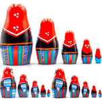 Load image into Gallery viewer, Polish Nesting Dolls Set of 5 pcs Matryoshka Doll in Traditional Polish Costumes Folk Art