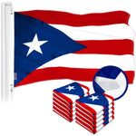 Load image into Gallery viewer, G128 10 Pack: Puerto Rico Puerto Rican Flag  2x3 Ft  ToughWeave Series Embroidered 300D Polyester  Embroidered Design, Indoor/Outdoor, Brass Grommets