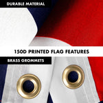 Load image into Gallery viewer, G128 Combo Pack: 5 Ft Tangle Free Aluminum Spinning Flagpole (Silver) &amp; American USA Flag 2x3 Ft, LiteWeave Pro Series Printed 150D Polyester  Pole with Flag Included