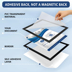 Load image into Gallery viewer, 12 Self Adhesive Sign Holder 11x17 with Magnetic Border Reusable Adhesive Frames Windows Magnetic Frames for Wall Display Peel &amp; Stick Document Sleeve Magnet Page Protector for Office School