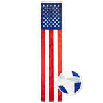 Load image into Gallery viewer, G128 American USA Pull Down Bunting Flag  1.67x8 Ft  Embroidered Polyester