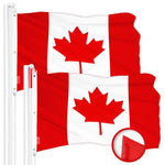 Load image into Gallery viewer, G128 2 Pack: Canada Canadian Flag  6x10 Ft  ToughWeave Series Embroidered 300D Polyester  Country Flag, Embroidered Design, Indoor/Outdoor, Brass Grommets