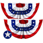 Load image into Gallery viewer, Fan Flag 5x10FT 2Pack Embroidered Polyester By G128