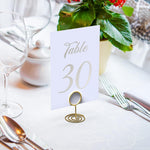 Load image into Gallery viewer, Silver Table Numbers 1 30 for Wedding Reception Silver Foil Table Number Cards 4x6 in with Head &amp; Gift Table Restaurant Table Numbers Wedding Numbers for Tables Card Stock Wedding Table Numbers
