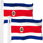 Load image into Gallery viewer, Costa Rica Costa Rican Flag 3x5 Ft 2Pack 150D Printed Polyester By G128