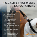 Load image into Gallery viewer, Black Extra Heavy Duty Dog Leash 4 Ft x 1 in for Large Medium and Small Dogs
