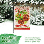 Load image into Gallery viewer, G128 Combo Pack: Garden Flag Stand Black 36 in x 16 in &amp; Garden Flag Winter Decoration Pinecone Bouquet 12x18 DoubleSided Blockout Fabric