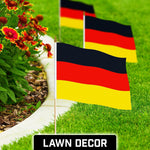 Load image into Gallery viewer, G128 24 Pack Handheld Germany German Stick Flags  12x18 In  Printed 150D Polyester, Country Flag, Solid Wooden Stick, Spear Gold Tip