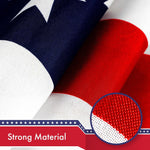 Load image into Gallery viewer, G128 10 Pack: American USA Flag  2x3 Ft  LiteWeave Pro Series Printed 150D Polyester  Country Flag, Indoor/Outdoor, Vibrant Colors, Brass Grommets, Thicker and More Durable Than 100D 75D Polyester