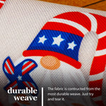 Load image into Gallery viewer, G128 Garden Flag Welcome Three Gnomes Celebrating 4th of July 12x18 Burlap Fabric