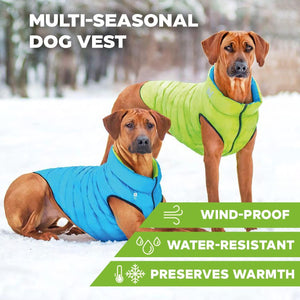 Lightweight Reversible Winter Dog Coat Size S Warm Water Resistant Windproof