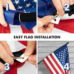 Load image into Gallery viewer, G128  5 Feet Tangle Free Spinning Flagpole (Black) American Flag Pole Sleeve Embroidered 2x3 ft American Flag Pole Sleeve (Flag Included) Aluminum Flag Pole