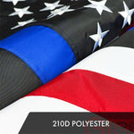 Load image into Gallery viewer, Blue Lives Matter Flag 3x5 Ft 2Pack Embroidered Polyester By G128