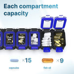 Load image into Gallery viewer, Weekly Pill Organizer 2 Times A Day   Airtight Pill Box 7 Day   Am Pm Vitamin

