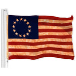 Load image into Gallery viewer, G128 Combo Pack: American USA TeaStained Flag 3x5 Ft &amp; Betsy Ross TeaStained Flag 3x5 Ft  Both LiteWeave Pro Series Printed 300D Polyester, Brass Grommets