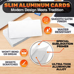 Load image into Gallery viewer, Pearl Color 300 Pcs Sublimation Blanks 3.4x 2.1 x 0.0095 inch Double Sided Sublimation Business Card Blanks for Printing of Logos Nameplates and Custom Gifts Ultra Thin Aluminum Alloy Cards