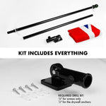 Load image into Gallery viewer, G128  6 Feet Tangle Free Spinning Flagpole (Black) United Kingdom Brass Grommets Printed 3x5 ft (Flag Included) Aluminum Flag Pole
