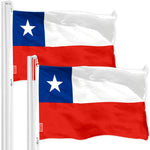 Load image into Gallery viewer, Chile Chilean Flag 3x5 Ft 2Pack 150D Printed Polyester By G128