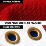 Load image into Gallery viewer, G128 Combo Pack: 5 Ft Tangle Free Spinning Flagpole (White) &amp; Tennessee Flag 2.5x4 Ft Embroidered 220GSM Spun Polyester, Brass Grommets (Flag Included) Aluminum Flag Pole