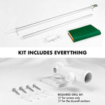 Load image into Gallery viewer, G128  6 Feet Tangle Free Spinning Flagpole (Silver) Ireland SHAMROCK Brass Grommets Printed 3x5 ft (Flag Included) Aluminum Flag Pole