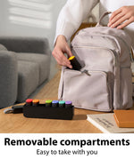 Load image into Gallery viewer, Weekly Pill Organizer 1 Time a Day 7 Day Travel Pill Case with Detachable Daily Compartments Secure Silicone Lids Easy Open for Seniors &amp; Arthritis Durable Compact Vitamin &amp; Medication Organizer