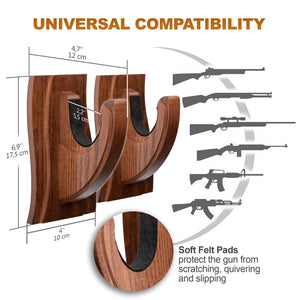 Gun Rack Wall Mount Hold Up Displays Horizontal Gun Store and Shotgun Bow Hooks