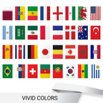 Load image into Gallery viewer, G128 2022 World Cup Bunting Banner  Flag 11 x 7.5 Inch, Full String 40 Feet  LiteWeave Pro Series Printed 150D Poly  String Flag Decor for Fan Club Party, Soccer Events, World Cup Fan Celebration