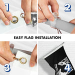 Load image into Gallery viewer, G128  6 Feet Tangle Free Spinning Flagpole (Silver) POW Brass Grommets Printed 3x5 ft (Flag Included) Aluminum Flag Pole