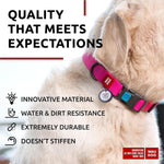 Load image into Gallery viewer, Waterproof Dog Collar Adjustable 17–28 in Neck x 1 3/5 in Wide Buckle &amp; QR Tag Pink
