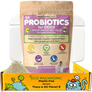 Probiotics for Dogs Puppies Extra Strength 9 Species 5 Billion CFU per Scoop of