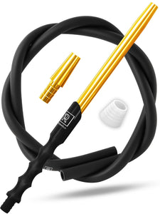 Premium Hookah Hose with Mouthpiece 60 Long Silicone Water Pipe Hose Washable with 15 Aluminum Easy Grip Mouthpiece Modern Design Handle Won't Rust or Ghost Hookah Hose Silicone