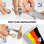 Load image into Gallery viewer, G128  6 Feet Tangle Free Spinning Flagpole (Silver) Germany Brass Grommets Printed 3x5 ft (Flag Included) Aluminum Flag Pole