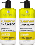 Load image into Gallery viewer, Clarifying Shampoo and Conditioner Set Sulfate Free Hair Care Products for Women and Men Build Up Remover for Curly Straight Color Treated Oily and Black Hair Hydrating Dry Split Ends Formula
