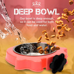 Load image into Gallery viewer, Pink Water Bowl for Dog Crate 7.5x7.4x1.7 Inch Cat and Dog Crate Water Bowl No Spill Stainless Steel Kennel Accessories Pet Carrier Food Dish Rabbit Cage Feeder