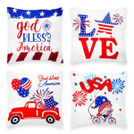 Load image into Gallery viewer, Patriotic Decoration Gnome Fireworks Waterproof Throw Pillow Covers 18x18 In
