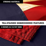 Load image into Gallery viewer, G128 Combo Pack: 6 Ft Tangle Free Aluminum Spinning Flagpole (Black) &amp; Betsy Ross 1776 TeaStained Flag 3x5 Ft, ToughWeave Pro Series Embroidered 420D Polyester  Pole with Flag Included