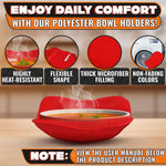 Load image into Gallery viewer, 6 Pcs Soup Bowl Holders for Hot Food Heat Resistant Fabric Soup Cozy Bowl Warmer Holder for Kitchen Fits Standard Dishes up to 6.5  &amp; Plates 7.1  – Washable &amp; Reusable  Safe Handling &amp; Trivet Use