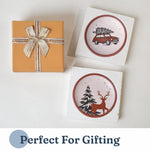 Load image into Gallery viewer, 8 Inch Terracotta Winter Plates Set of 2 Ceramic Wall Hanging Clay Decorative Plates for Winter Decorations Round Wall Decor for Living Room &amp; Kitchen