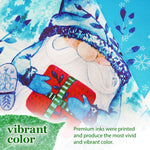Load image into Gallery viewer, G128 Garden Flag Welcome Festive Bearded Gnome with Parcel 12x18 Blockout Fabric