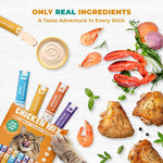 Load image into Gallery viewer, Creamy Lickable Cat Treats Wet Squeeze Tubes 20 Sticks Chicken Mix Liquid Cat Snacks Skin &amp; Coat Care Multivitamin Treats for Cats &amp; Small Dogs Lick Up