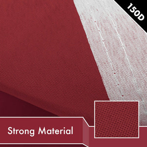 Solid Burgundy Color Flag 3x5 Ft 2Pack Printed 150D Polyester