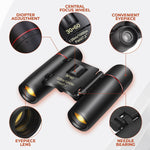 Load image into Gallery viewer, 30x60 Travel Binoculars for Bird Watching Small Binoculars for Adults with 126M 1000M Wide Field of View 7.2° Angle &amp; Storage Bag Designed for Hiking Birdwatching and Outdoor Adventures